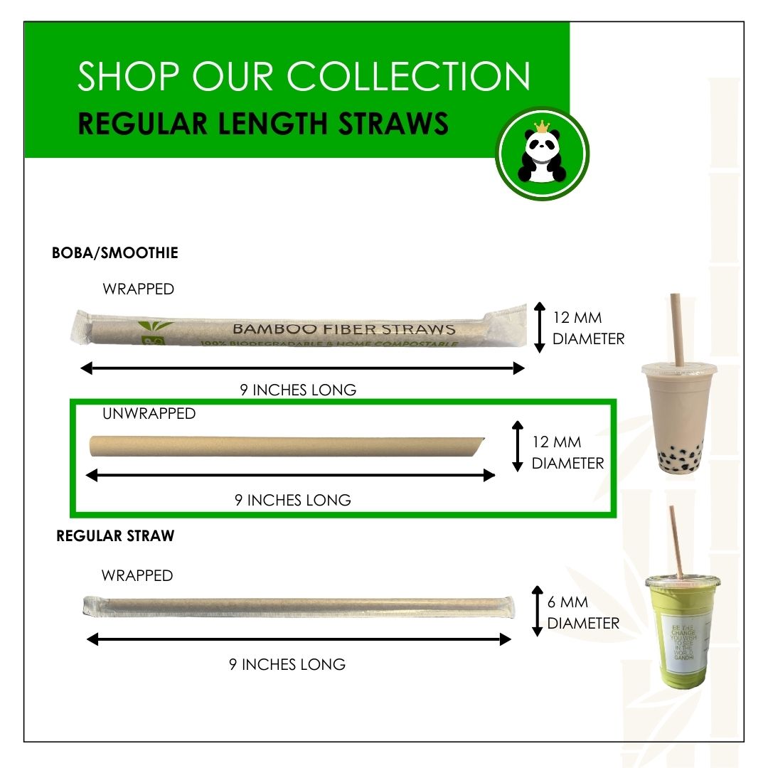 Large Boba/Smoothie Straws -Unwrapped
