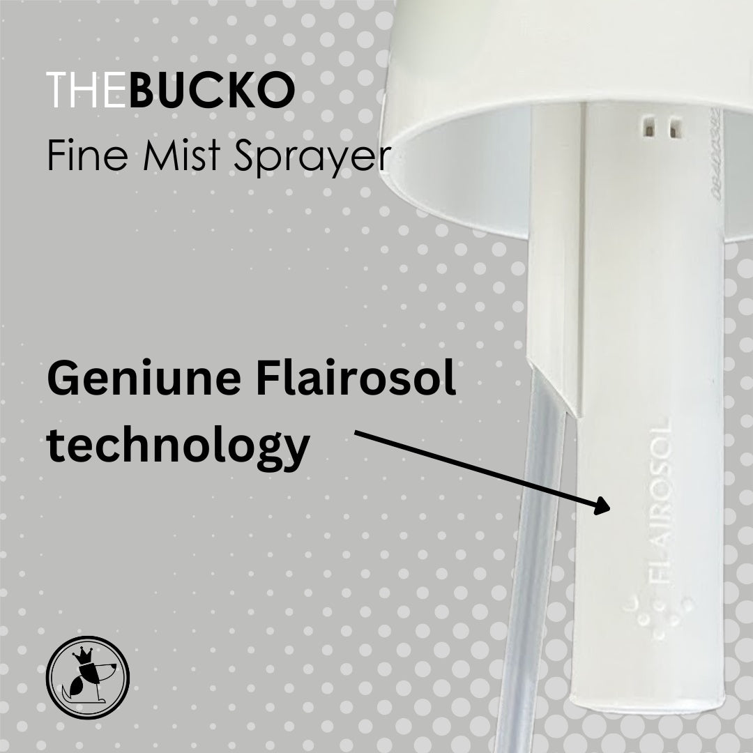10oz Fine Mist Spray Bottle (Case of 36 / White Sprayer / Clear Bottle)