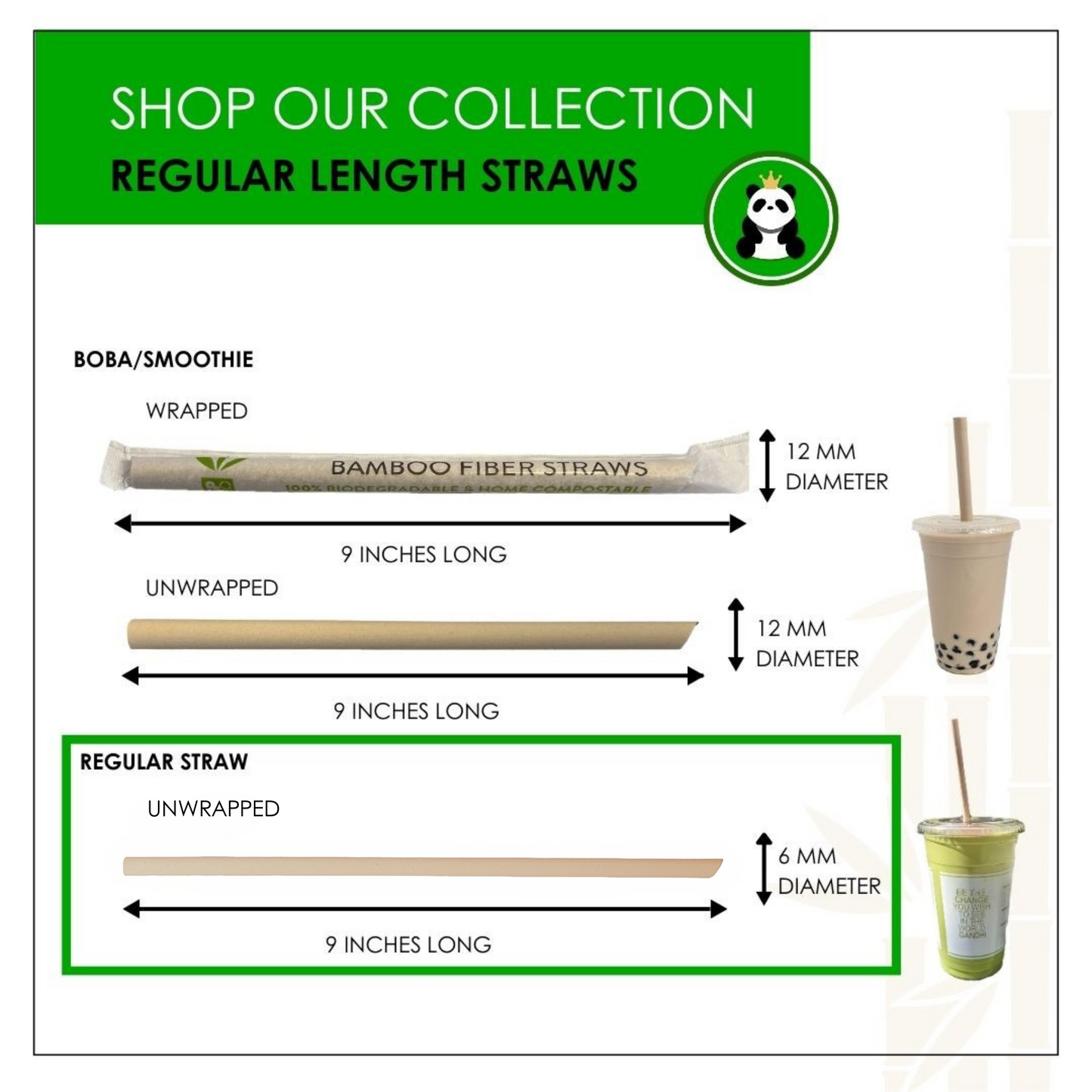 Regular Straws (Case of 5000 pieces, Individually Unwrapped)