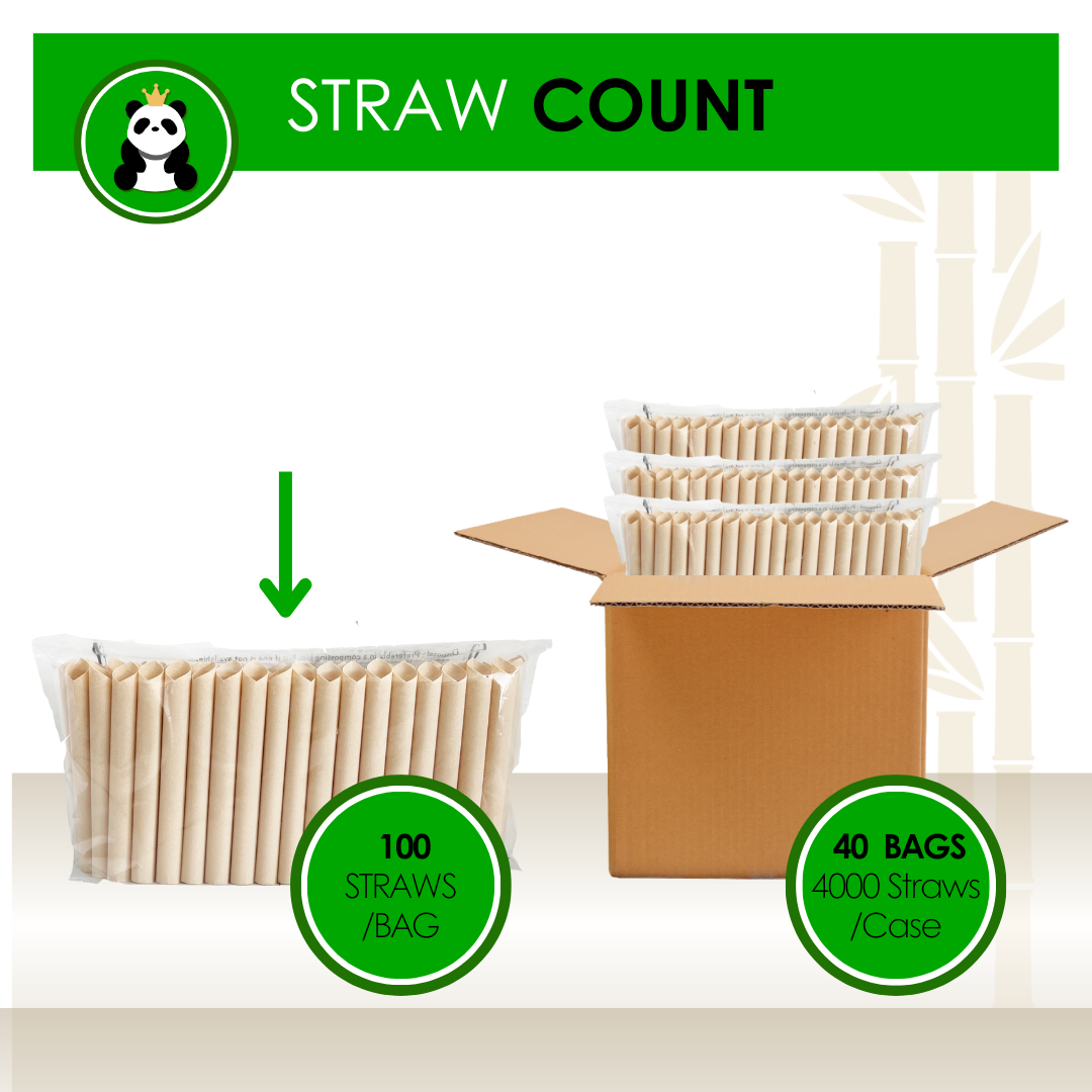 Short Large Boba/Smoothie Straws - Unwrapped