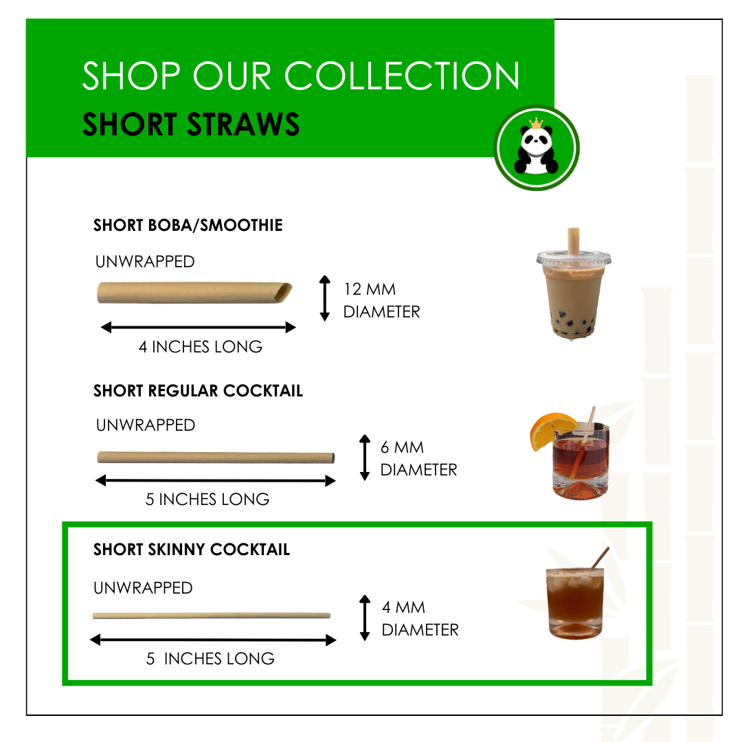 Short Cocktail Straws (Skinny)