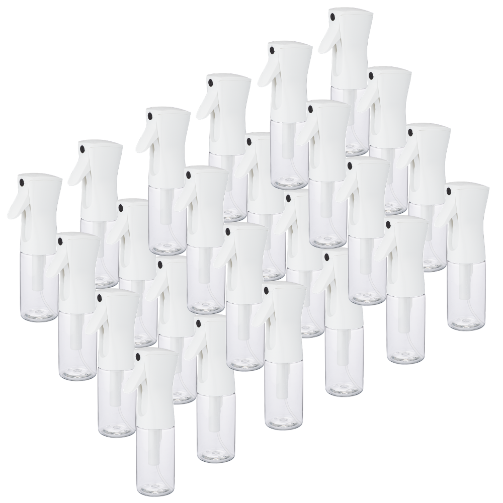 5 oz Fine Mist Spray Bottle (36-pack / White Sprayer / Clear Bottle)