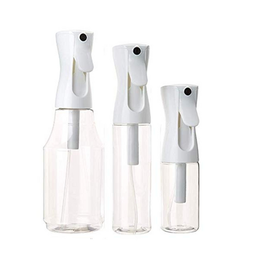 Variety Pack Fine Mist Sprayers  - 5, 10, and 24 Oz (White Sprayer/ Clear Bottle)
